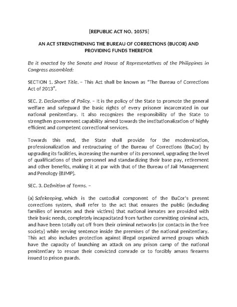 bucor uniform|Republic Act No. 10575 .